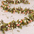 Hodvábna kvetinová girlanda pre svadobnú výzdobu