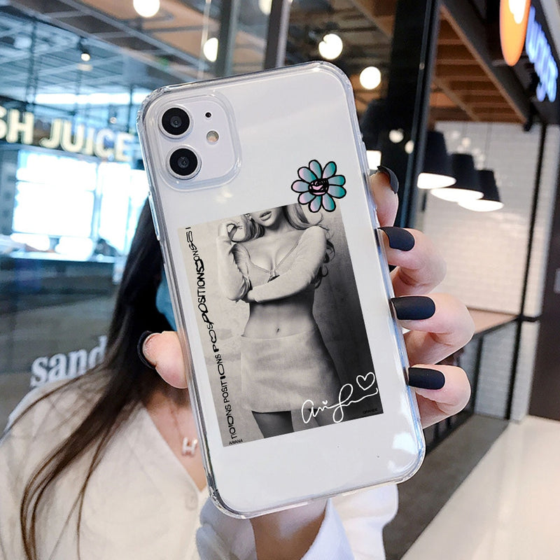 Silikónový obal Ariana Grande pre Apple iPhone 13 12 11 Pro Max X Xs Max XR SE 2020 8 7 6s Plus