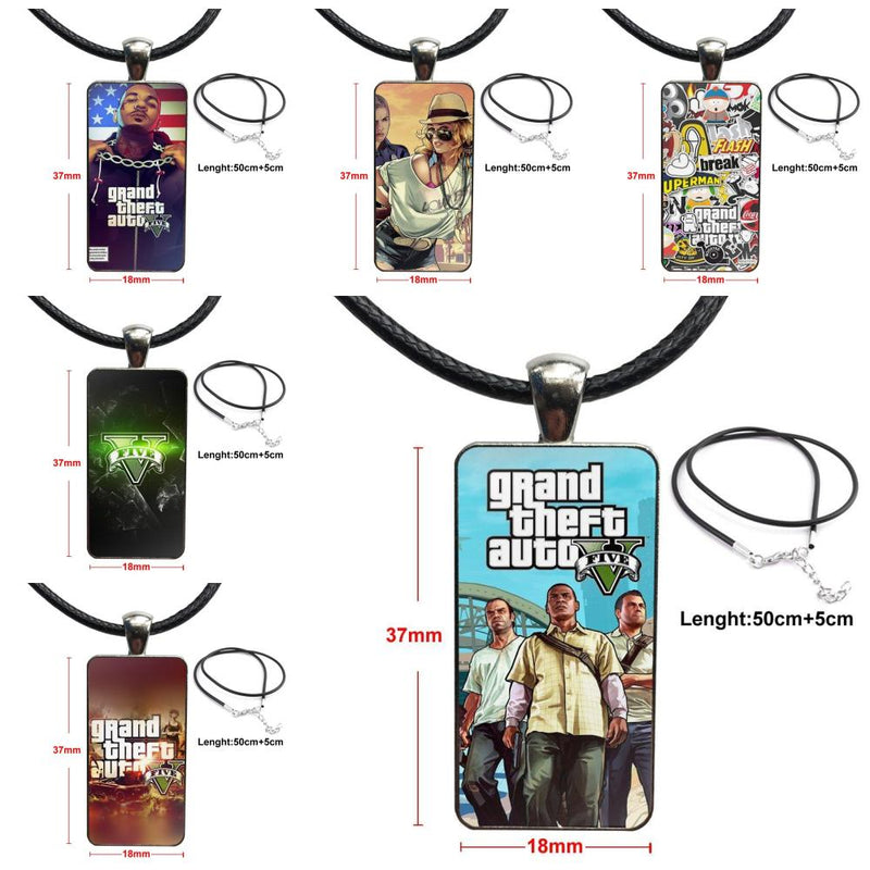 Obdĺžnikový náhrdelník Grand Theft Auto Gta