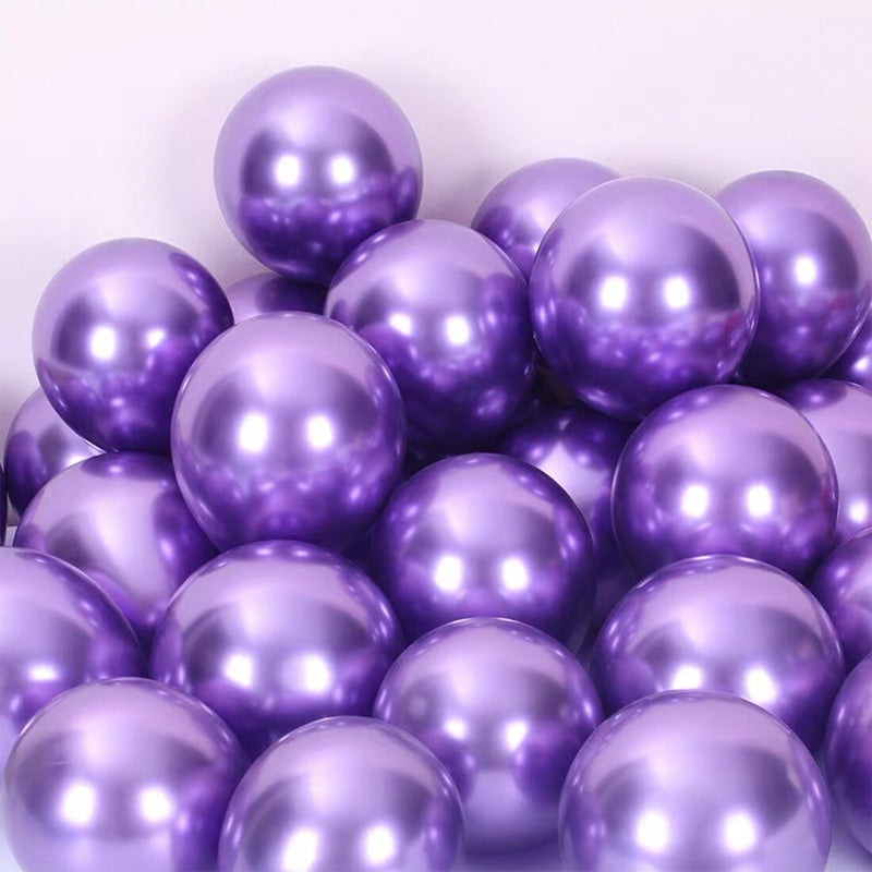 Chrómové lesklé kovové balóny