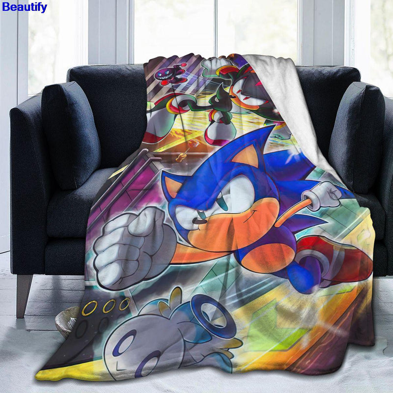Mäkká kreslená prikrývka Ježko Sonic