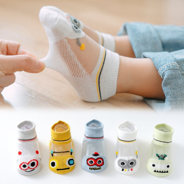 Detské sieťované ponožky na leto 5 párov