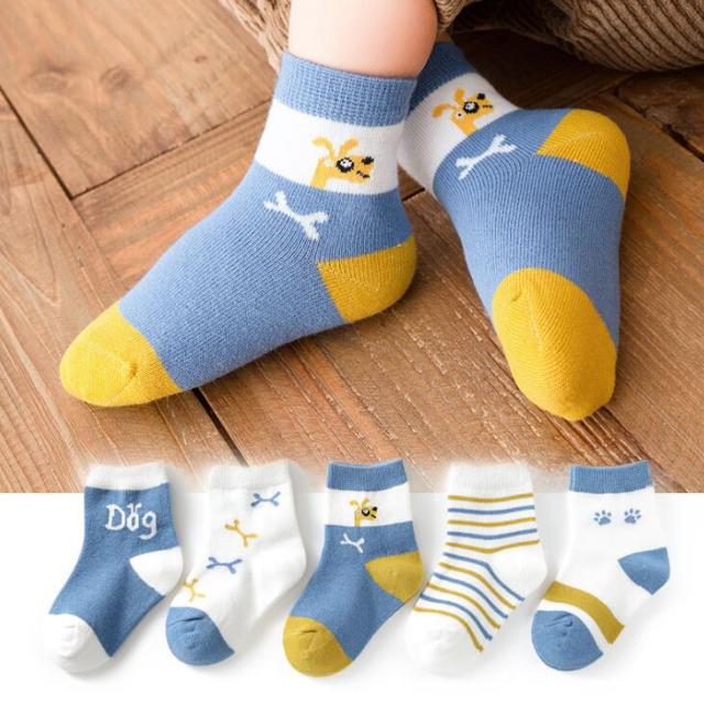 Detské bavlnené ponožky s obrázkom 5 párov