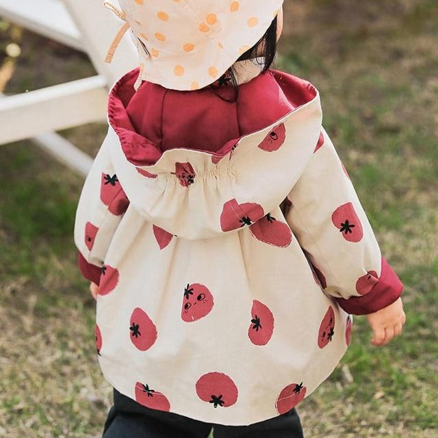 Detská prechodná bunda s kvetinovou potlačou