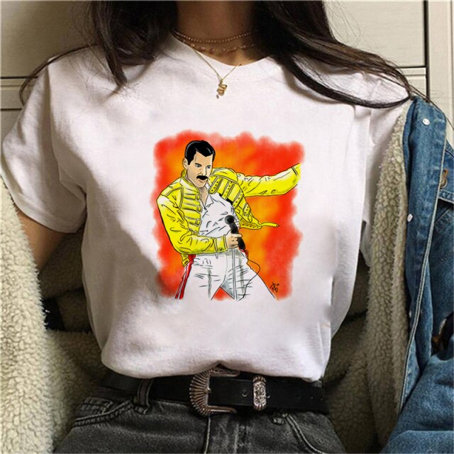 Dámske tričko s motívom Freddie Mercury