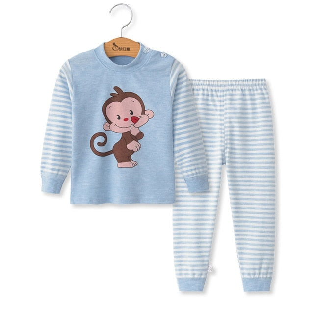 Jemné detské pyžamo s dlhým rukávom