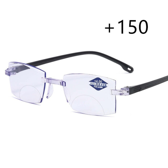 Ultraľahké okuliare bez rámov na čítanie