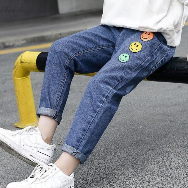 Chlapčenské džínsy s pružným pásom