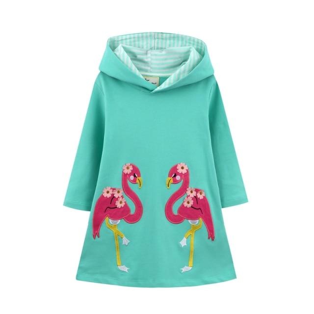 Dievčenské mikinové šaty s kapucňou