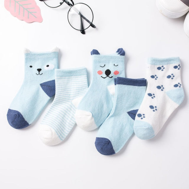 Detské moderné ponožky 5 párov