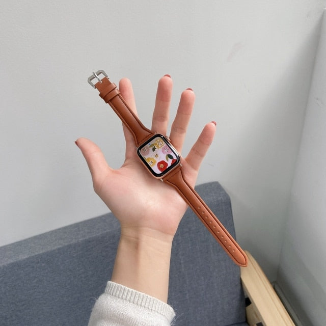 Kožený remienok na Apple Watch