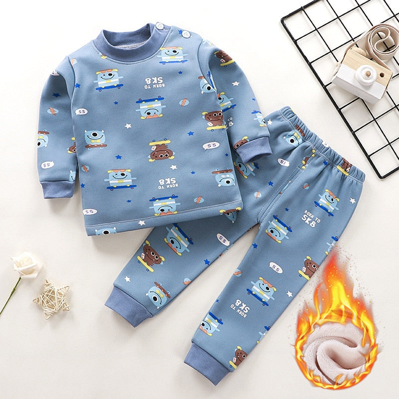 Zimné dvojdielne detské pyžamo