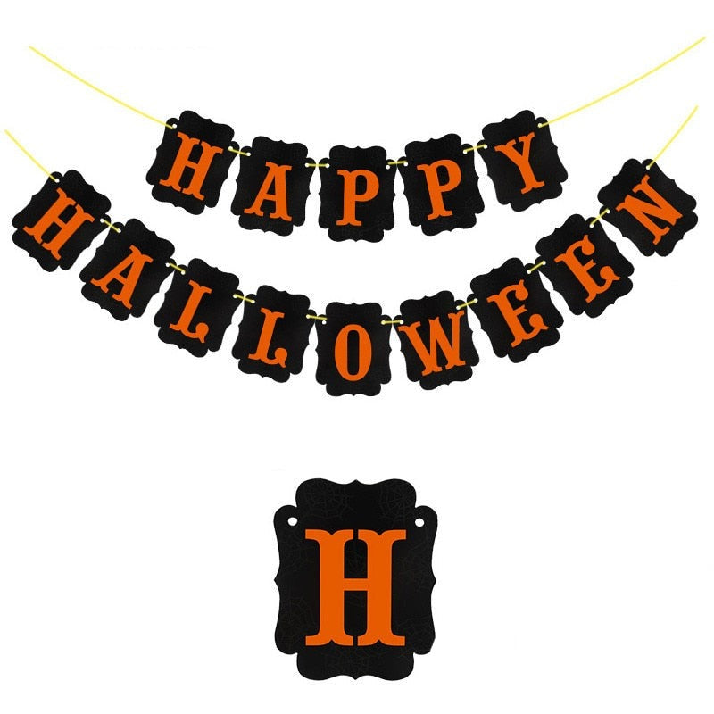Halloweensky papierový banner