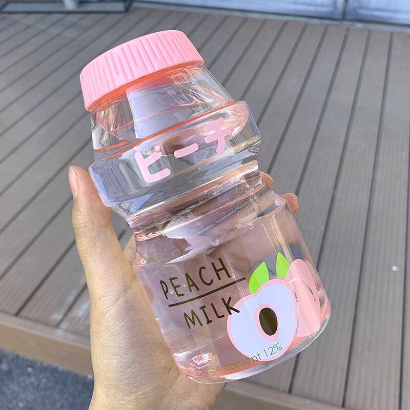 Matná plastová fľaša na vodu s ovocím