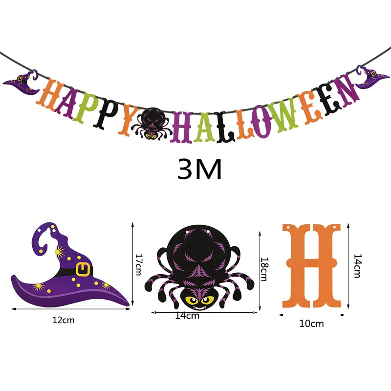 Halloweensky papierový banner