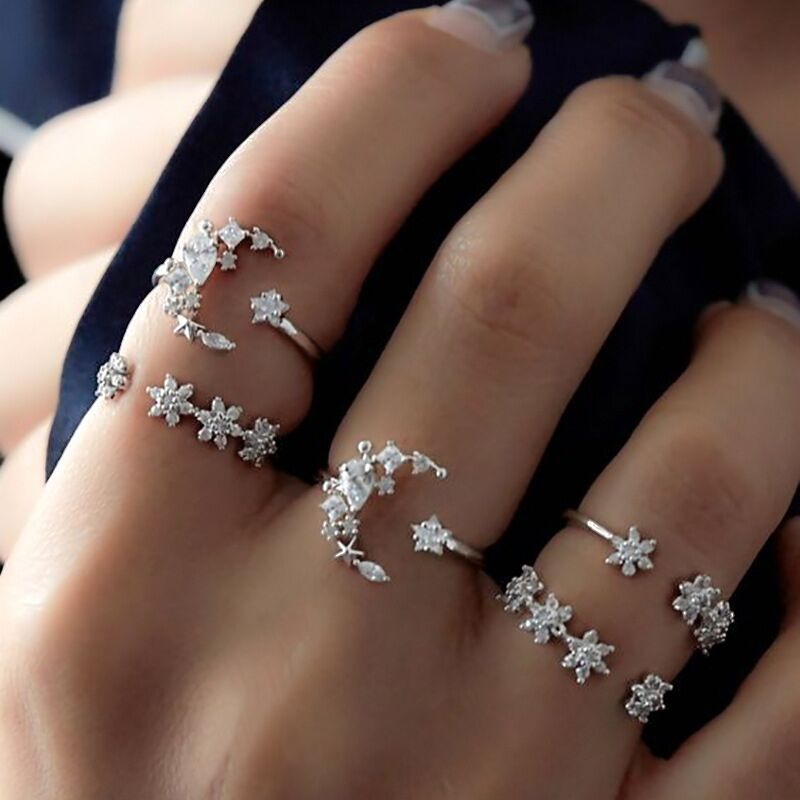 Dámska súprava štýlových prsteňov
