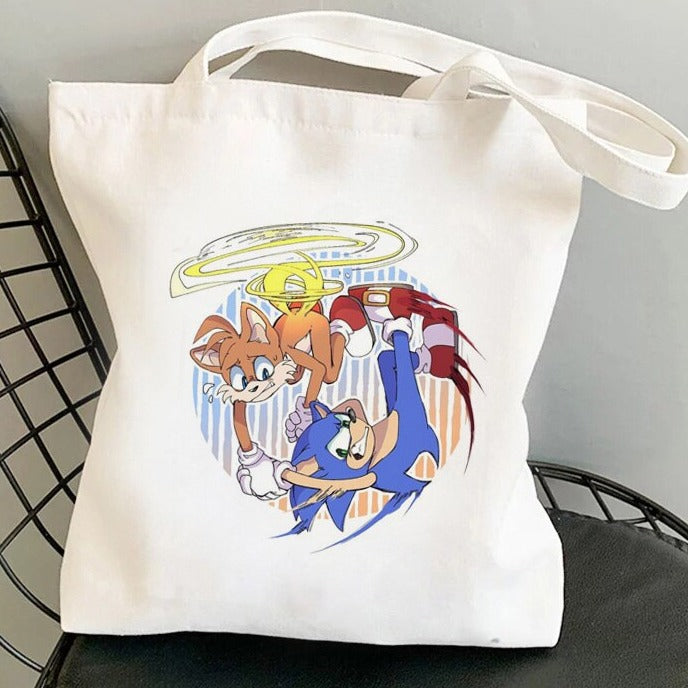 Nákupná plátená taška Ježko Sonic