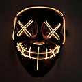 Anonymná LED maska pre žiariace tanečné masky