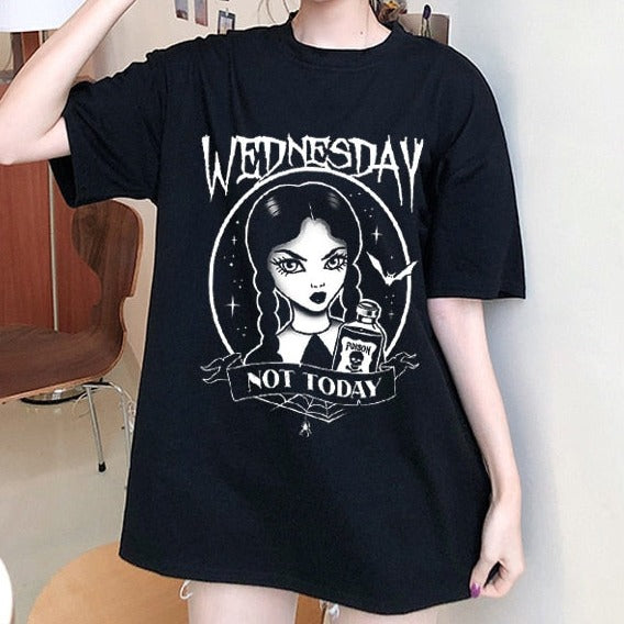 Wednesday tričko s krátkym rukávom v gotickom štýle