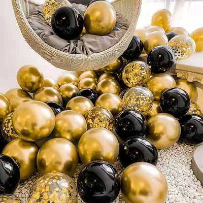 Zlaté kovové latexové balóny