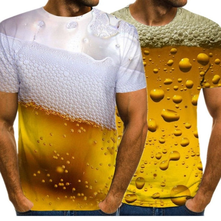 Pánske pivné tričko s 3D potlačou