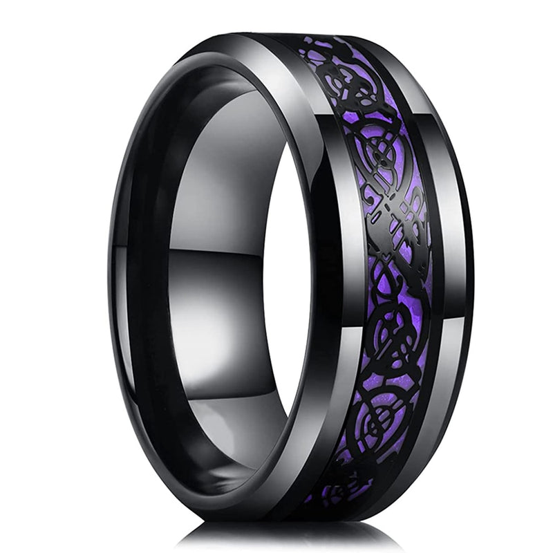 Pánsky volfrámový svadobný keltský prsteň