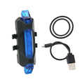 Nabíjacie USB LED zadné svetlo na bicykel