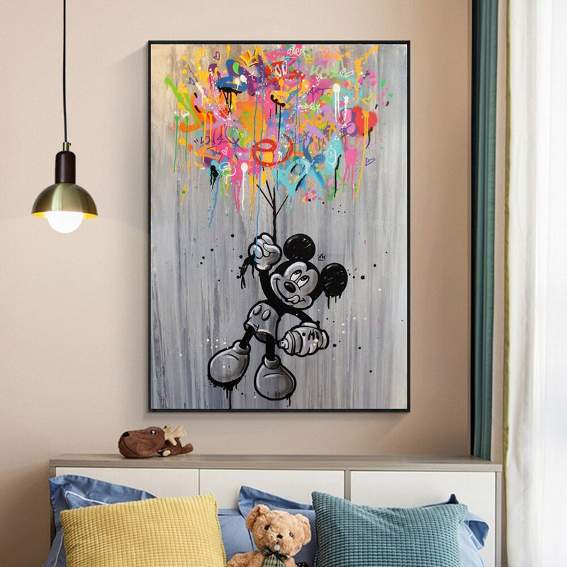Umelecká maľba Pop Art Mickey Mouse
