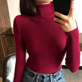 Dámsky pletený rebrovaný sveter