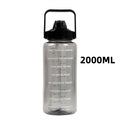 2-litrová športová fľaša na vodu so slamkou