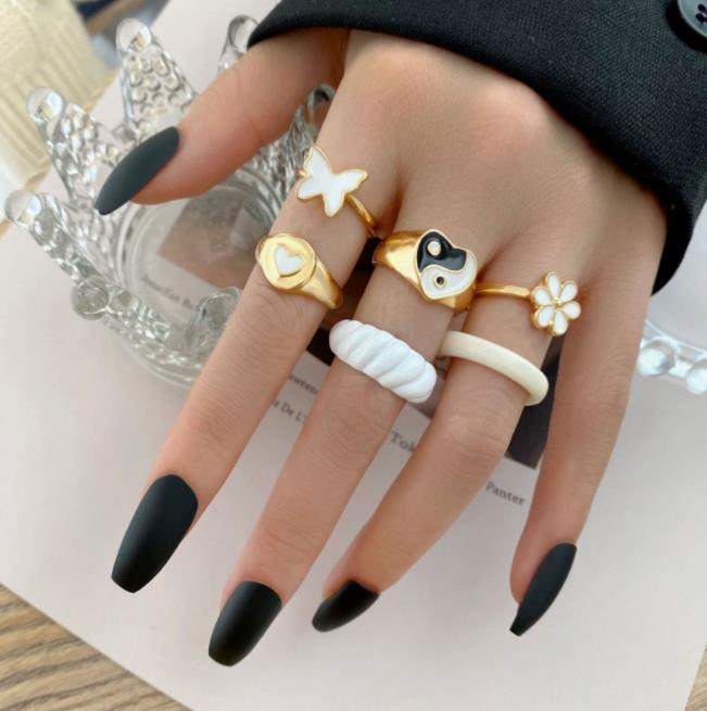 Dievčenská módna súprava prsteňov