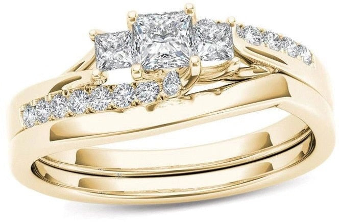 Dámska sada luxusných zásnubných prsteňov