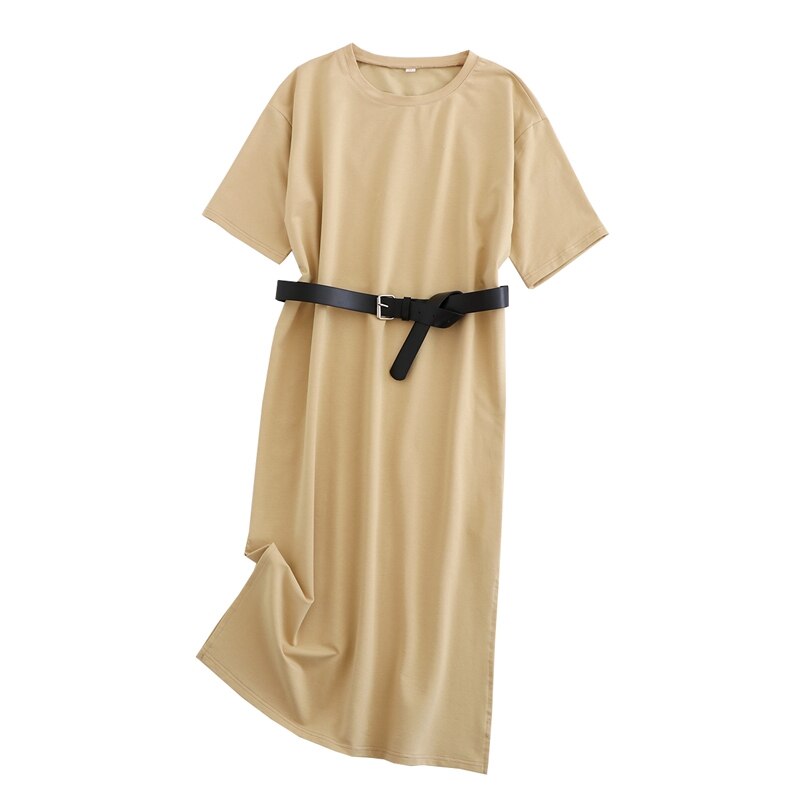 Nadrozmerné dámske midi šaty s krátkym rukávom