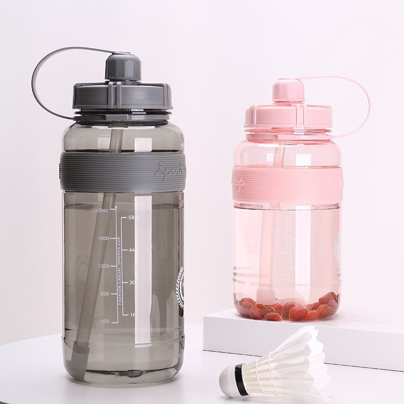 Športová BPA free fľaša na pitnú vodu so slamkou