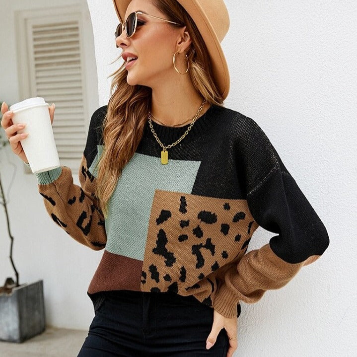 Dámsky leopardí sveter