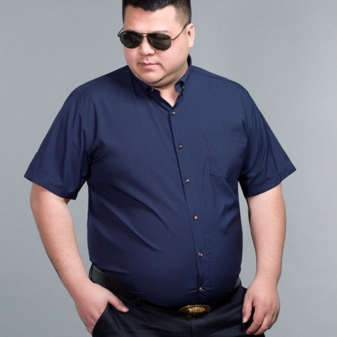 Letná pánska nadrozmerná košeľa s krátkym rukávom