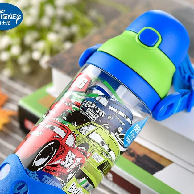 Detská Disney fľaša na vodu so slamkou