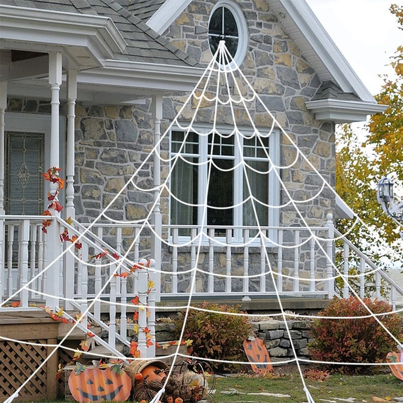 Čiernobiela halloweenska pavučina