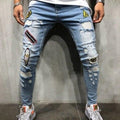 Skinny potrhané pánske džínsy