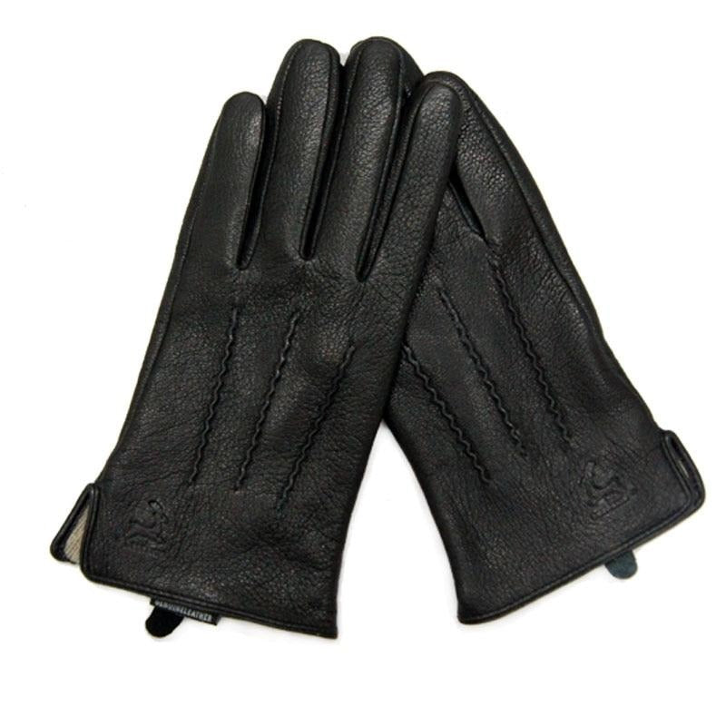 Pánske zateplené kožené rukavice