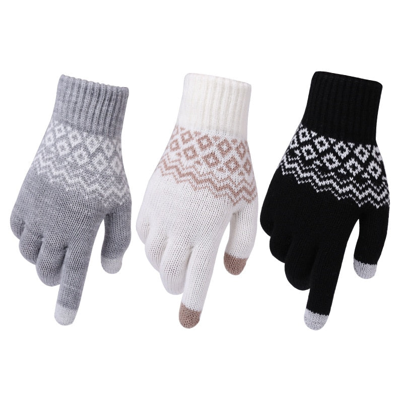Dámske zimné touchscreen rukavice