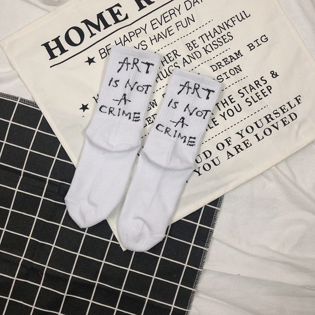 Dámske ponožky s nápisom