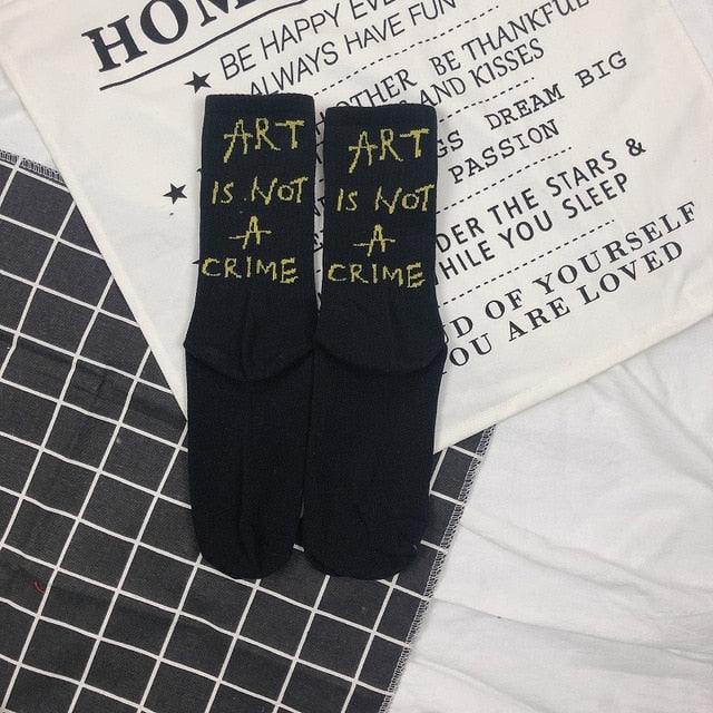 Dámske ponožky s nápisom