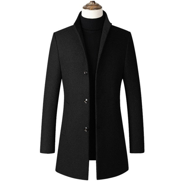 Pánský jednoduchý kabát (Výpredaj)