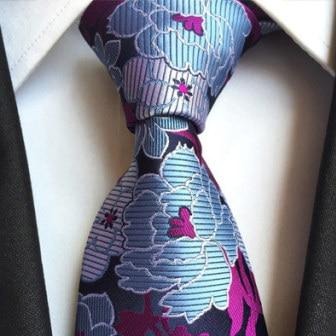 Pánska kravata s kvetinovou potlačou (Výpredaj)