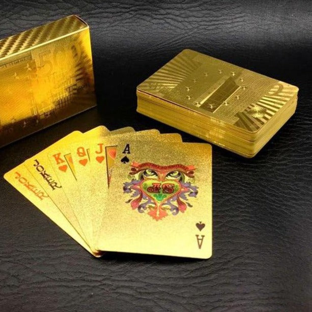 Zlaté pokrové karty vodeodolné