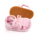 Detské koženkové sandále s mašličkou
