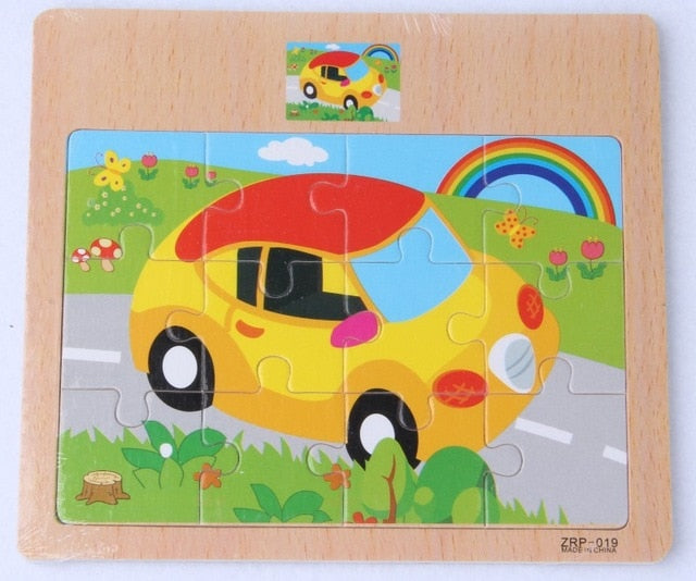 Drevené puzzle pre deti