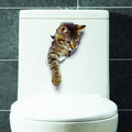 3D nálepka mačky do kúpeľne