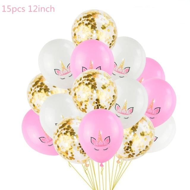 Narodeninové balóny s motívom jednorožca